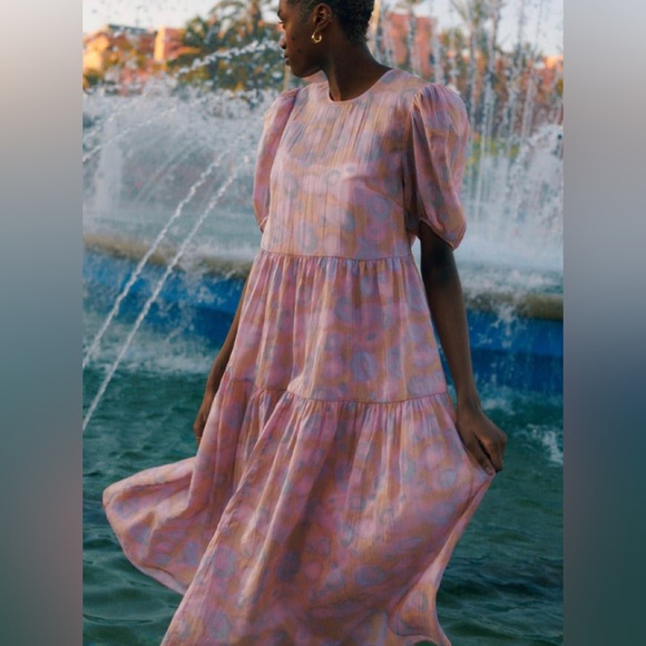 & Other Stories Dresses & Skirts - Stockholm Atelier & Other Stories purple puff sleeve dress